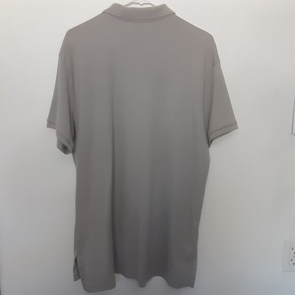 Polo Ralph Lauren Custom Fit Polo Shirt Mens Large L Gray SS Preppy Logo Cotton - Picture 5 of 7